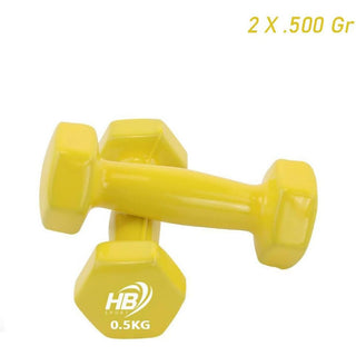 Pesi manubri da 0.5 kg 2 pz 500 gr manubrio peso allenamento giallo