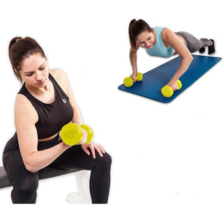 Pesi manubri da 0.5 kg 2 pz 500 gr manubrio peso allenamento giallo