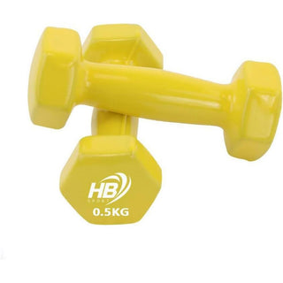 Pesi manubri da 0.5 kg 2 pz 500 gr manubrio peso allenamento giallo