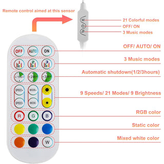 Lampada led piantana RGBIC 150 cm 16 colori con telecomando