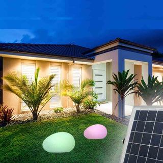 Lampada da giardino a led rgb+4000k a pannello solare luce decorativa