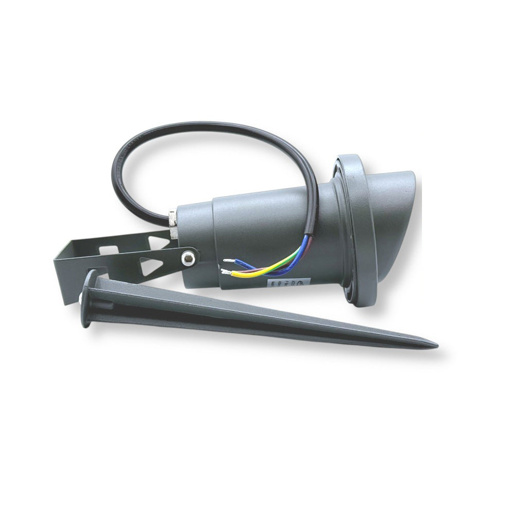 Faretto da esterno lampada da giardino doppia istallazione con picchetto interrabile e staffa a parete portalampada GU10 IP65