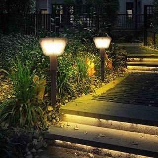 Faretto 7 led picchetto pannello solare crepuscolare 3,5W IP65