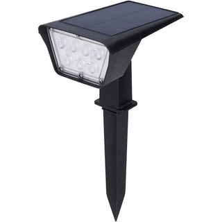 Faretto 7 led picchetto pannello solare crepuscolare 3,5W IP65