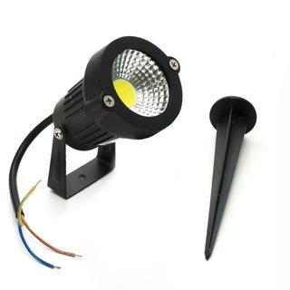 Faretto led 5 watt picchetto e staffa luce fredda calda naturale verde