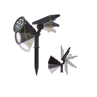 Faretto 7 led picchetto pannello solare 3 watt luce fredda calda IP65