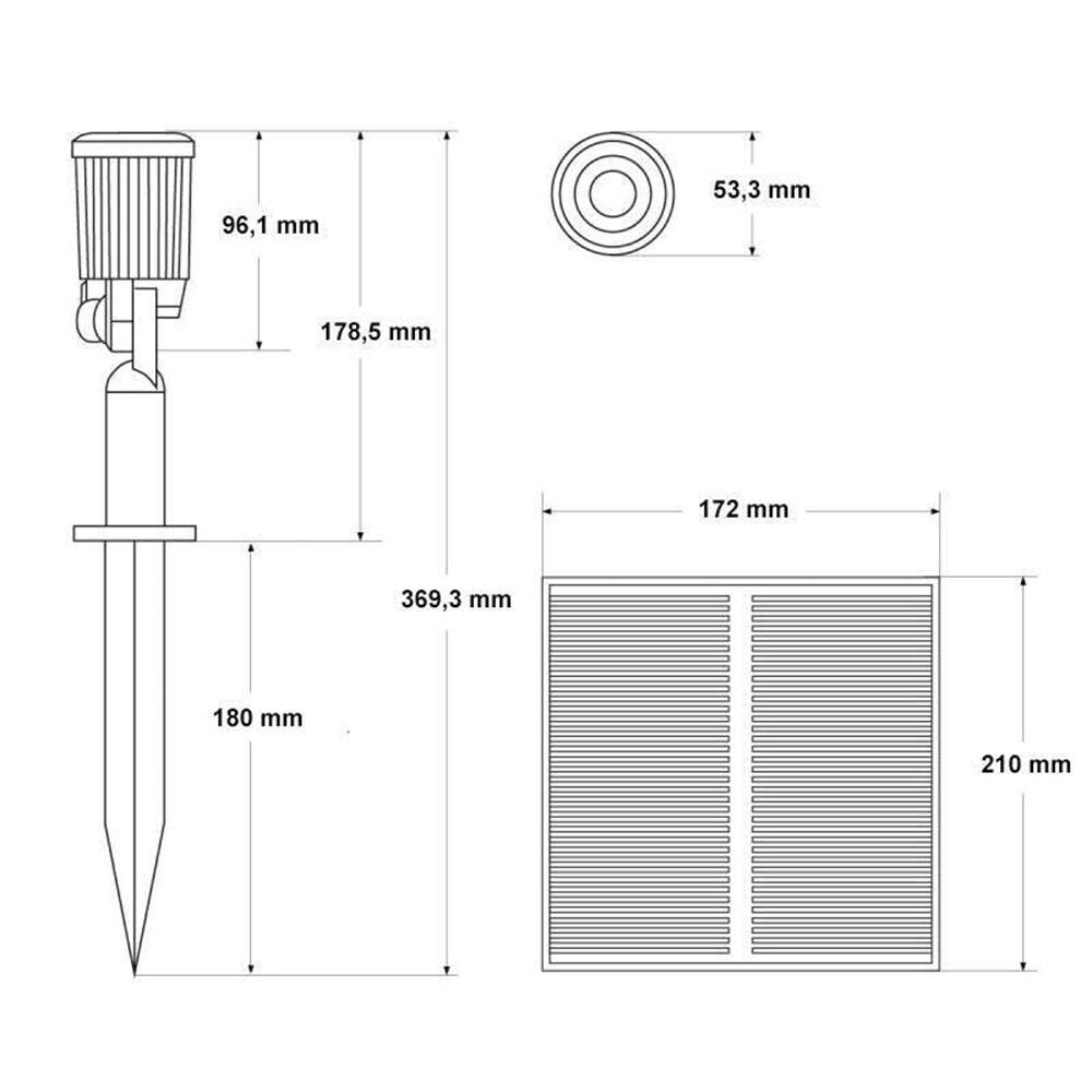 Set 4 faretti led a picchetto 40 watt con pannello solare per esterno da giardino lampada da percorso a luce fredda o calda IP65