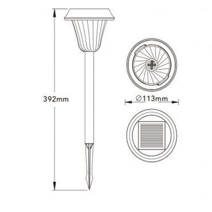Picchetto a led faretto con pannello solare RGB + warm white lampada decorativa per esterno IP54