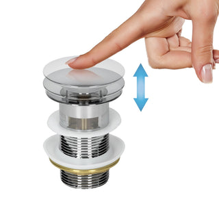 Piletta di scarico universale 1/4" per lavandino pop-up tappo 98 mm