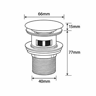Piletta di scarico bronzo universale 1/4" per lavandino pop-up tappo