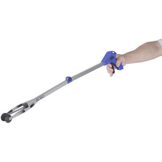 Pinza prensile asta pieghevole gancio a ventose prendi oggetti 80 cm