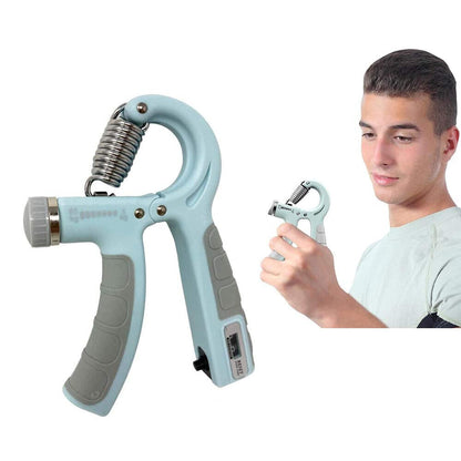 Pinza mano Hand Grip con resistenza regolabile da 5 a 60 kg con contatore serie presa antiscivolo per allenamento avambraccio muscoli di braccia attrezzo fitness