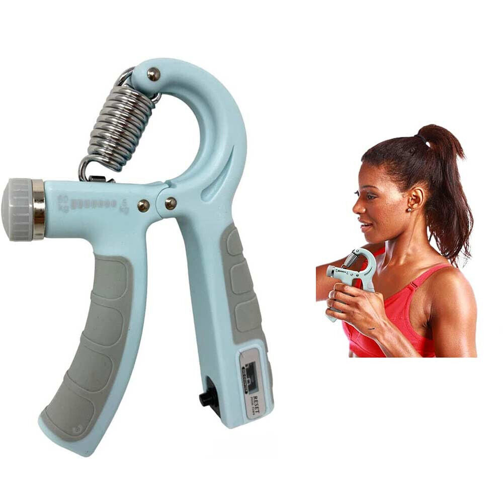 Pinza mano Hand Grip con resistenza regolabile da 5 a 60 kg con contatore serie presa antiscivolo per allenamento avambraccio muscoli di braccia attrezzo fitness