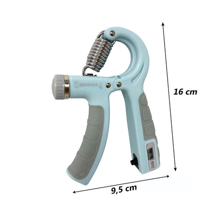 Pinza mano Hand Grip con resistenza regolabile da 5 a 60 kg con contatore serie presa antiscivolo per allenamento avambraccio muscoli di braccia attrezzo fitness