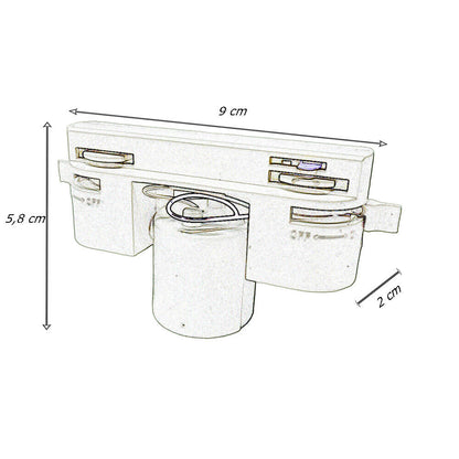 Portalampada per binario E27 adattatore monofase connettore per lampadine adattatore per pist