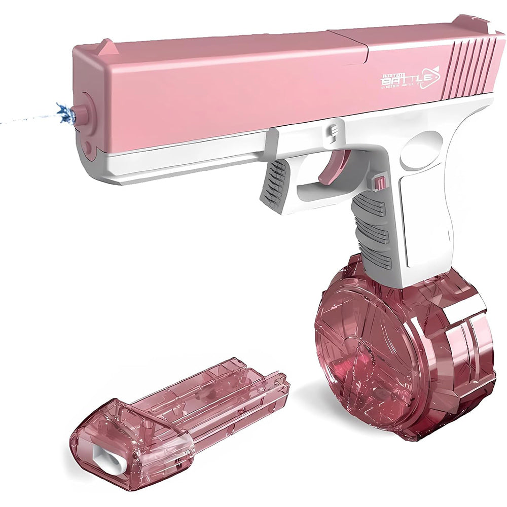 Pistola ad acqua ricaricabile elettrica a batteria doppio serbatoio gioco per bimbo bimba