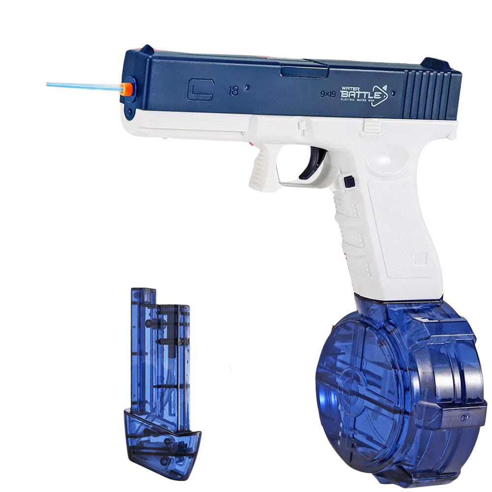 Pistola ad acqua ricaricabile elettrica a batteria doppio serbatoio gioco per bimbo bimba