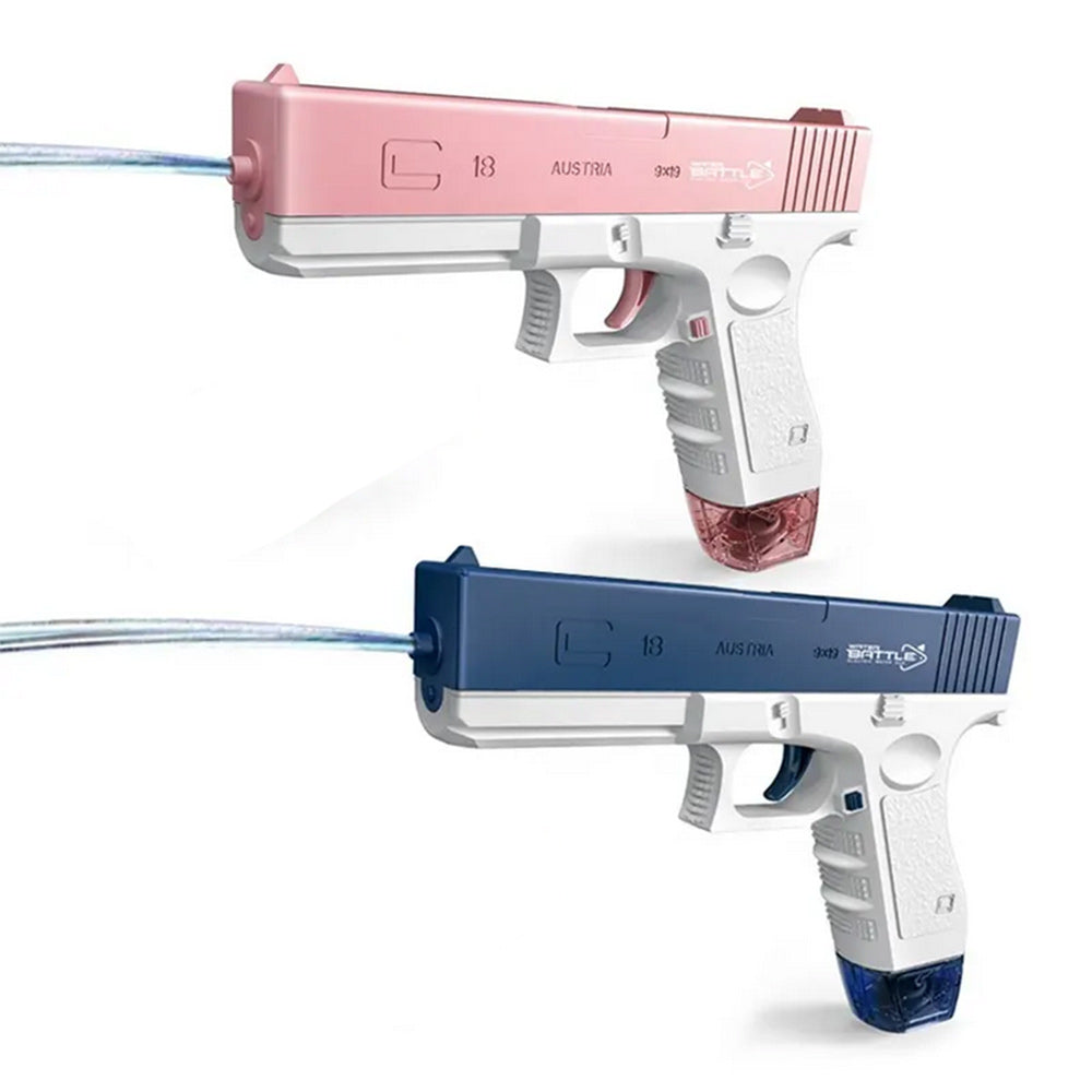 Pistola ad acqua ricaricabile elettrica a batteria doppio serbatoio gioco per bimbo bimba