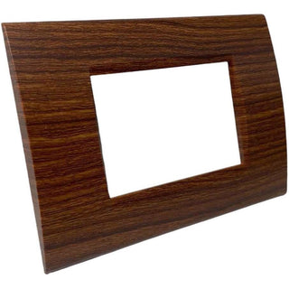 Placchetta noce da 3 a 7 posti compatibile living light cassetta 503