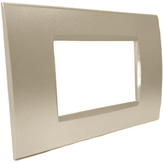 Placchetta oro/satinato 3-7 posti compatibile living light cassetta 503