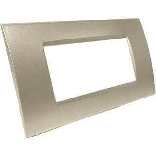 Placchetta oro/satinato 3-7 posti compatibile living light cassetta 503