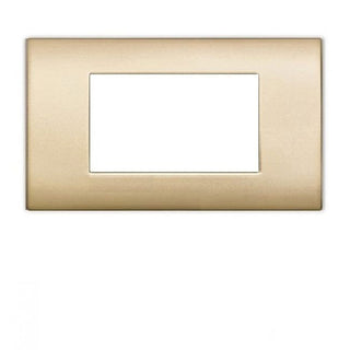 Placchetta oro/satinato 3-7 posti compatibile living light cassetta 503