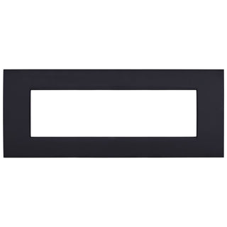 Placchetta nera da 3 a 7 posti compatibile living light cassetta 503