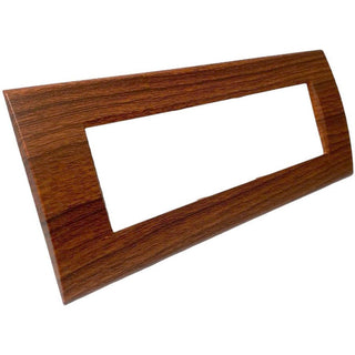 Placchetta noce da 3 a 7 posti compatibile living light cassetta 503