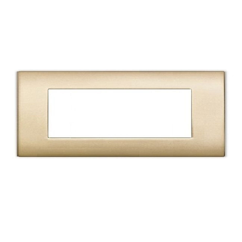 Placchetta a 3 4 7 posti oro satinato cassetta 503 compatibile con living light supporto cover