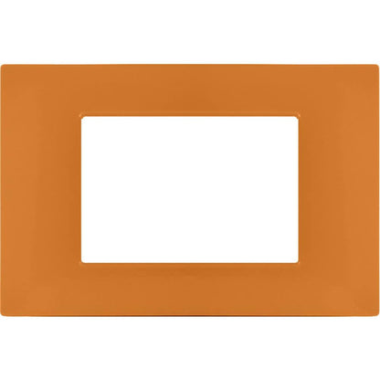 Placchetta per interruttore a 3 4 7 posti arancio cassetta 503 compatibile con vimar plana supporto cover