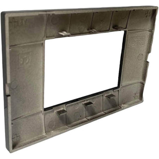 Placchetta 3 4 7 posti grigio scuro compatibile con vimar plana