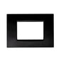 Placchetta per interruttore a 3 4 7 posti nero cassetta 503 compatibile con living air supporto cover