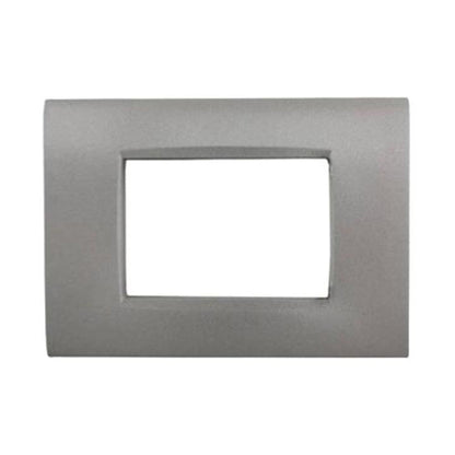 Placchetta per interruttore a 3 4 7 posti grigio pietra cassetta 503 compatibile con living air supporto cover