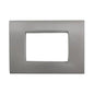 Placchetta per interruttore a 3 4 7 posti silver cassetta 503 compatibile con living air supporto cover