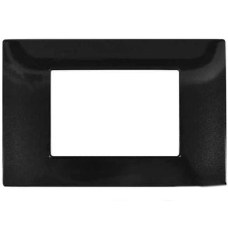Placchetta 3 4 7 posti nero compatibile con matix