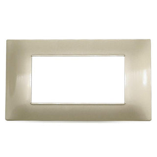 Placchetta 3 4 7 posti champagne compatibile con vimar plana
