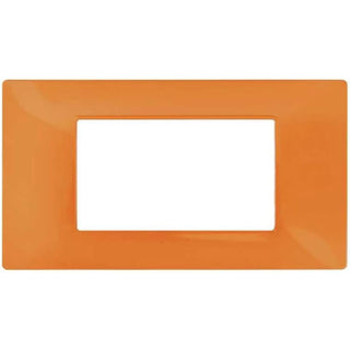 Placchetta 3 4 7 posti arancio compatibile con vimar plana