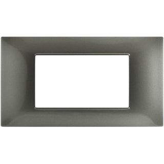 Placchetta 3 4 7 posti grigio scuro compatibile con vimar plana