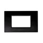 Placchetta per interruttore a 3 4 7 posti nero cassetta 503 compatibile con living air supporto cover