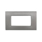 Placchetta per interruttore a 3 4 7 posti silver cassetta 503 compatibile con living air supporto cover