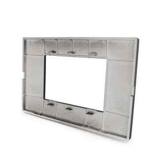 Placchetta 3 4 7 posti nera compatibile con vimar plana