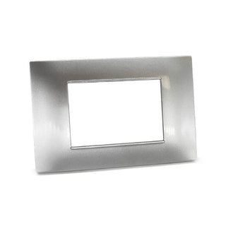 Placchetta 3 4 7 posti silver compatibile con vimar plana