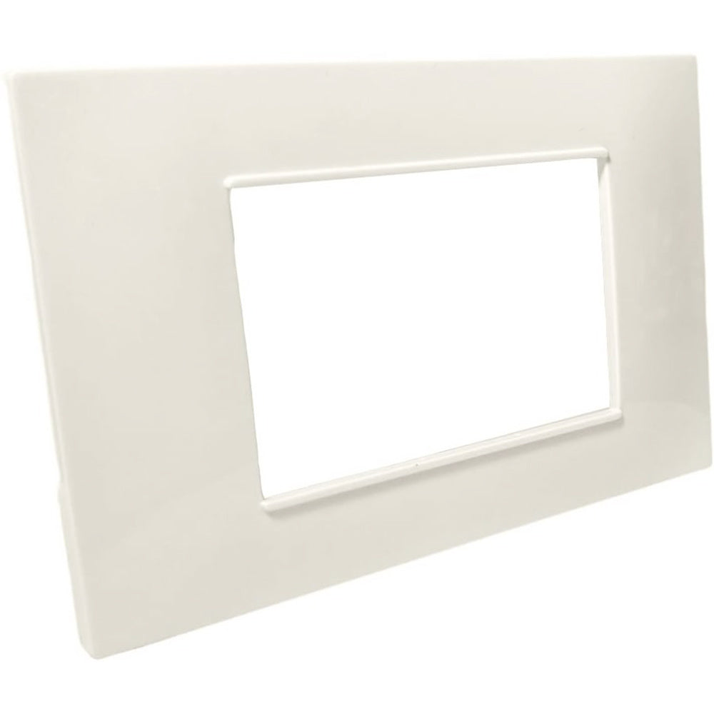 Placchetta per interruttore a 3 4 7 posti bianco perla cassetta 503 compatibile con vimar plana supporto cover