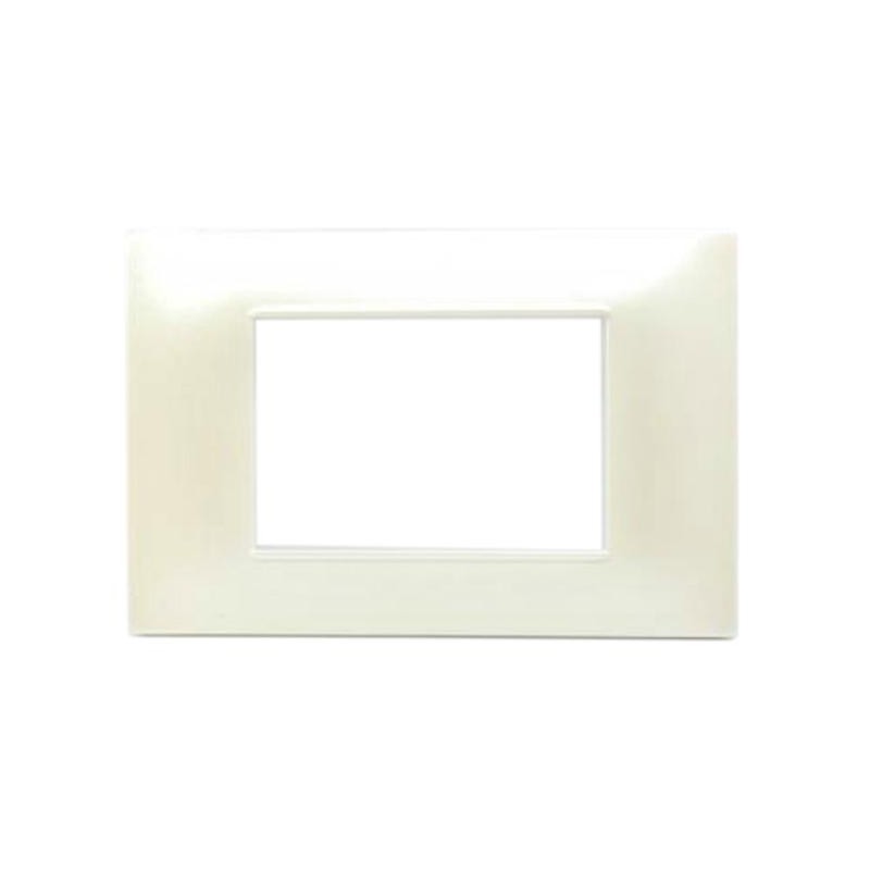 Placchetta per interruttore a 3 4 7 posti bianco perla cassetta 503 compatibile con vimar plana supporto cover