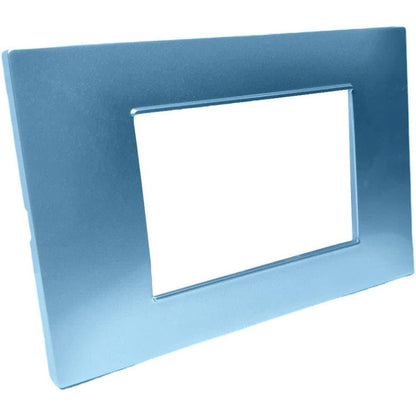 Placchetta per interruttore a 3 4 7 posti azzurro marino cassetta 503 compatibile con vimar plana supporto cover