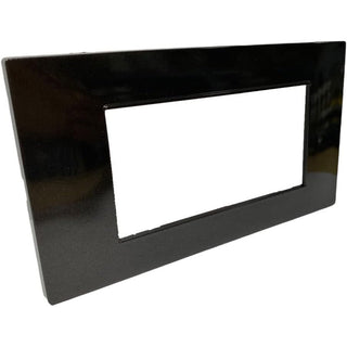 Placchetta 3 4 7 posti nera compatibile con vimar plana
