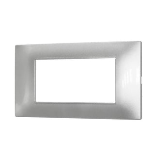 Placchetta 3 4 7 posti silver compatibile con vimar plana