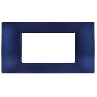 Placchetta 3 4 7 posti blue navy compatibile con vimar plana