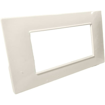 Placchetta per interruttore a 3 4 7 posti bianco perla cassetta 503 compatibile con vimar plana supporto cover