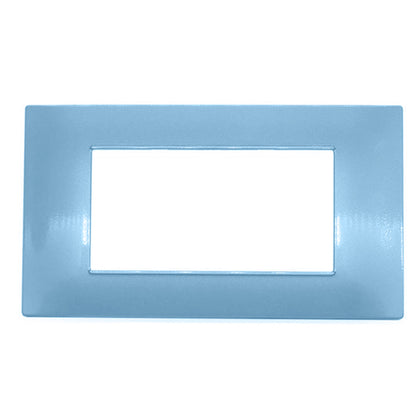 Placchetta per interruttore a 3 4 7 posti azzurro marino cassetta 503 compatibile con vimar plana supporto cover